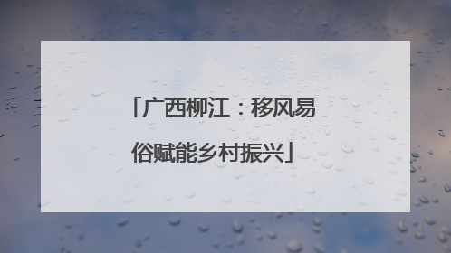 广西柳江：移风易俗赋能乡村振兴